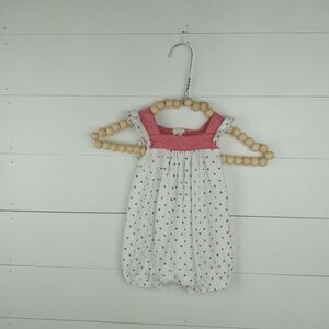 Baby Gap girls size 3-6 mos red white blue stars and stripes romper white